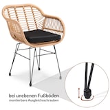 thumbnail of CASARIA® Korbsessel Gartenstühle 2er Set Bali Polyrattan