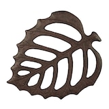 thumbnail of Relaxdays Trittstein Garten, Blatt-Design, Gusseisen, Trittplatte für Rasen & Beet, 26 x 32 cm, Trittsteinplatte, braun