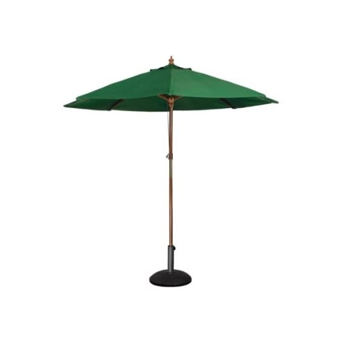 Guarda-sol profissional de pátio com roldana verde de 2,5 m