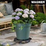 thumbnail of WAGNER Pflanzenroller HPL BLACK Ø 38 x 7,5 cm, innen & außen, Soft-Rollen Bremse, Tragkraft 100 kg, DE Ware - 20063001