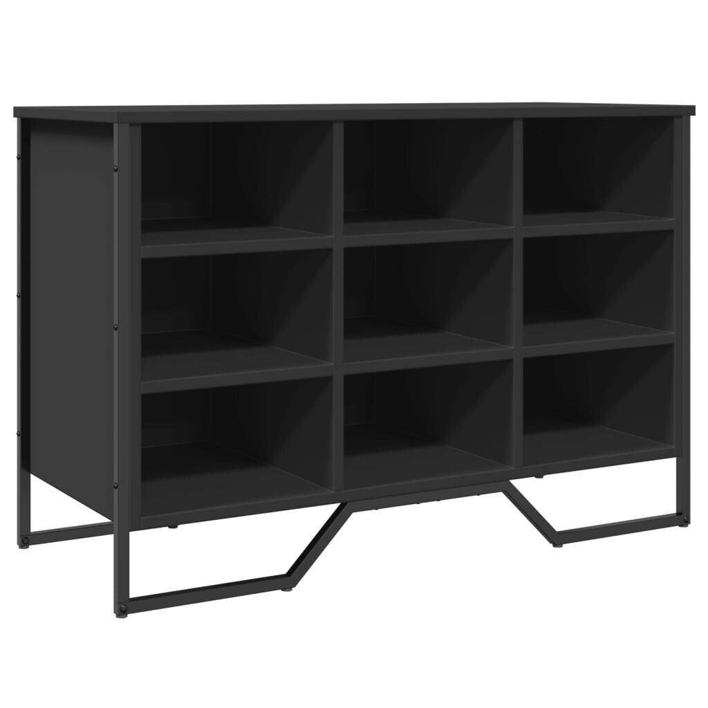 Helloshop26 - Schuhschrank Schuhaufbewahrung Möbel für Eingangsbereich/Flur/Wohnzimmer 90 x 38 x 61,5 cm Holzwerkstoff Schwarz 02_0022030