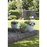 thumbnail of Scheurich Wave Globe 30, bac à plantes/pot à fleurs, cylindrique, coloris: Stony Grey, fabriqué avec du plastique recyclé, pour l’extérieur