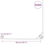 thumbnail of vidaXL Dekzeil 650 g/m² 3x3 m grijs