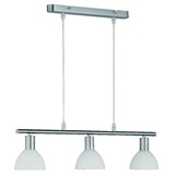 thumbnail of Reality|Trio Pendelleuchte Hängelampe, 3-flammig, nickel matt, Glasschirm weiß