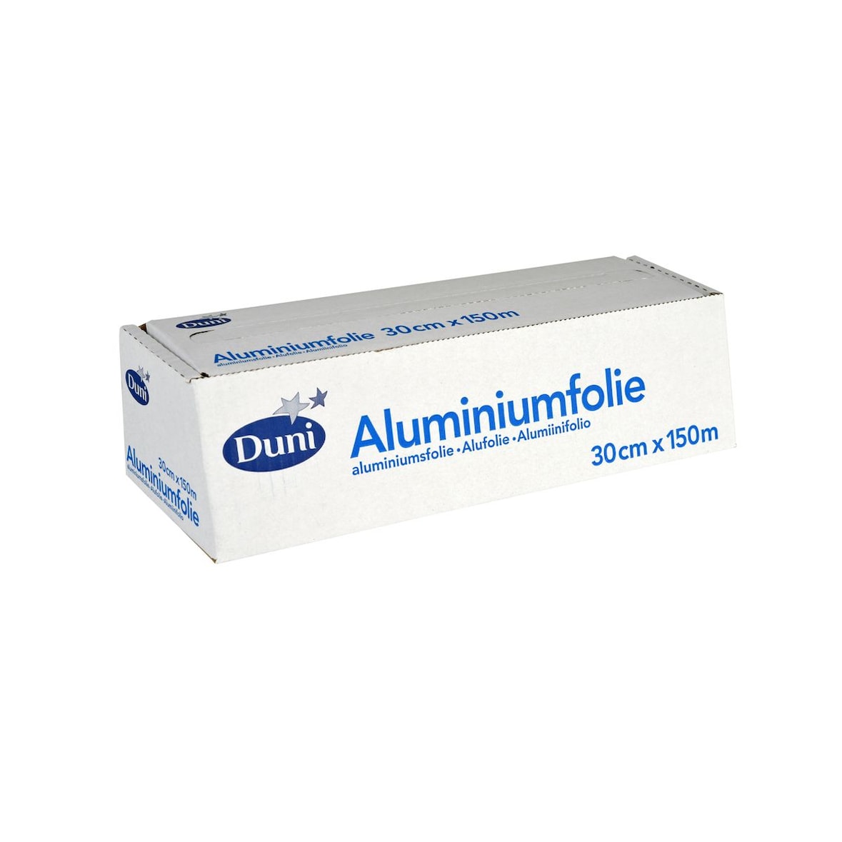 6x DUNI Aluminiumfolie, Abrollkarton 0,3 x 150 m, 12 µ Silber