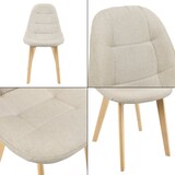 thumbnail of Helloshop26 - Lot de 2 chaises de salle à manger 86 x 53 x 47 cm beige 03_0006733