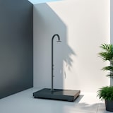 thumbnail of Sined Luna Alu Grau Aluminium Dusche Doppelter Wasseranschluss Iswitch Duschkopf Und Thermometer Grau