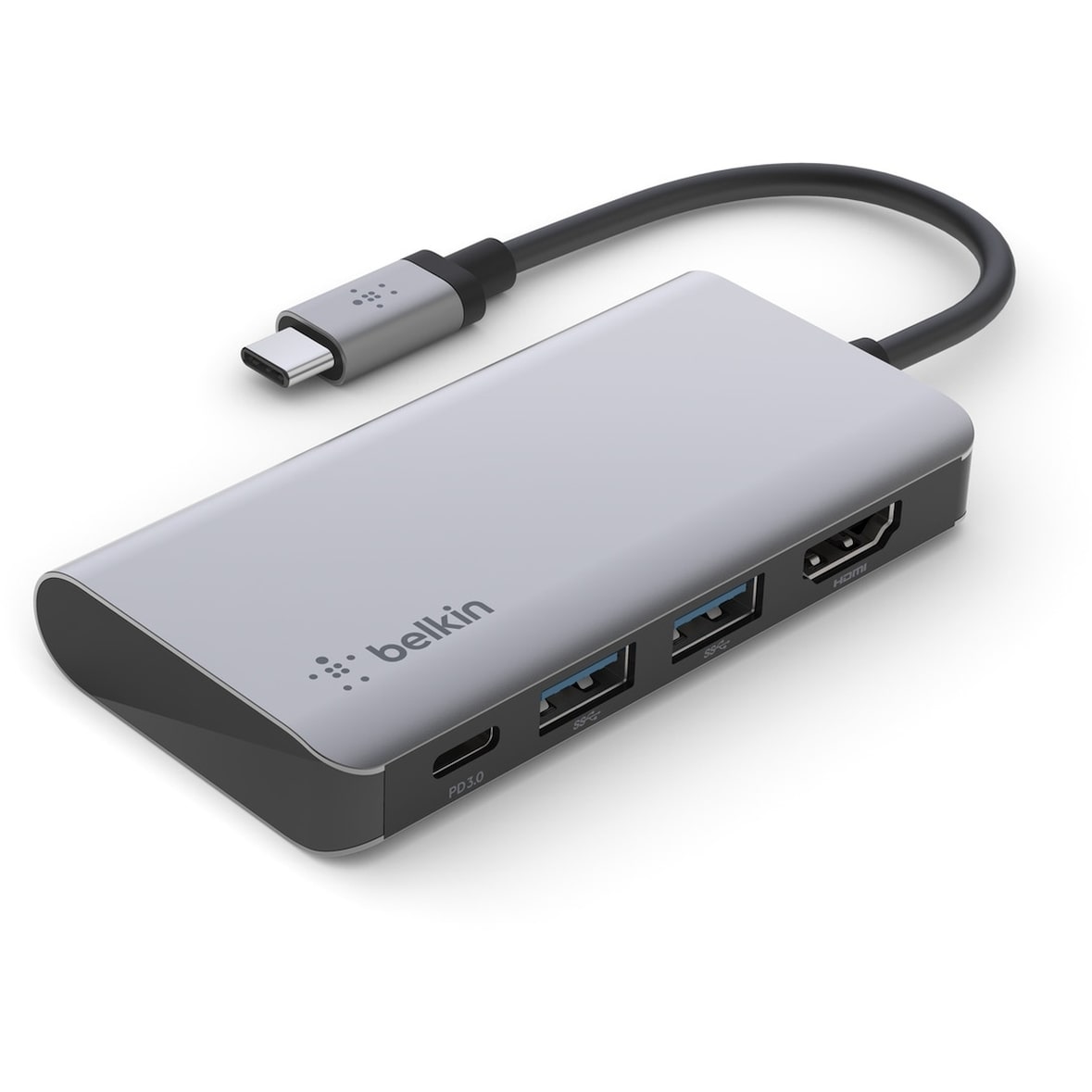 Belkin AVC006btSGY USB 3.2 Gen 1 (3.1 Gen 1) Tipo-C 5000 Mbps Plata