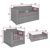 thumbnail of Rattan Lounge mit Aluminiumgestell München inkl. Bezüge in 2 Farben  
1