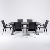 thumbnail of Conjunto de terraza de mesa 202/264 Antracita de cerámica y 6 sillones acolchados