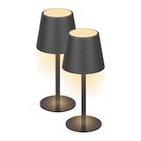 thumbnail of aro LED-Tischlampe 2er Set, Stahl/Kunststoff, Ø 8.6 x 20 cm, USB Anschluss, Touch Control, dimmbar, wasserdicht, schwarz