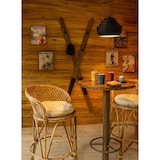 thumbnail of Fauteuil de bar en rotin avec coussin -  H98 x L60  x P68 - Assise H78cm