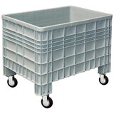 thumbnail of Palettenbox mit Außenrippen und 4 Rollen, LxBxH 1200 x 800 x 950 mm