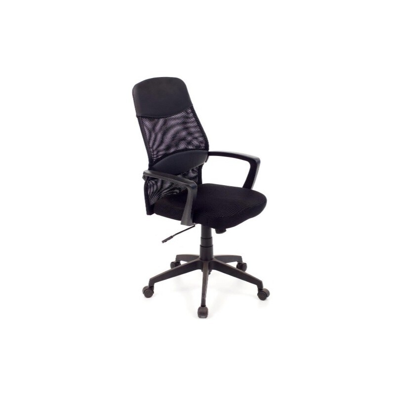 Poltrona nera network nera per ufficio direzionale m0324-01