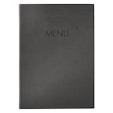 thumbnail of SIGEL SM204 Speisekarten-Mappen 10 Stück inkl. Aufbewahrungsbox, Gummi-Bindung, A4, anthrazit mit Leinenstruktur