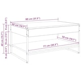 thumbnail of vidaXL Couchtisch Schwarz Eichen-Optik 80 x 50 x 40 cm Holzwerkstoff