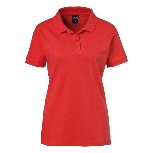 Damenpoloshirt Fb. rot Gr. S : S : rot : 100% Baumwolle 180 g/m²