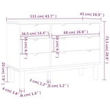 thumbnail of vidaXL Schubladenschrank OTTA 111x43x73,5 cm Massivholz Kiefer
