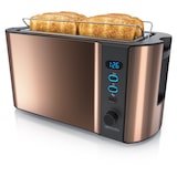 thumbnail of Arendo Toaster für 4 Scheiben, 1500W, Langschlitz, Brötchenaufsatz, Wärmeisoliert, Display, Kupfer