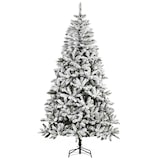 thumbnail of Árbol de Navidad Artificial 225 cm con Nieve Ignífugo con 1300 Ramas Hojas PVC Apertura Automática Base Plegable Soporte Metálico Decoración Navideña