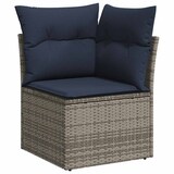 thumbnail of vidaXL 6-tlg. Garten-Sofagarnitur mit Kissen Grau Poly Rattan Akazie