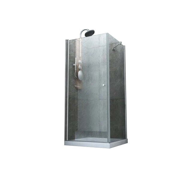 Box Doccia 8mm Anta Battente Totale e Lato Fisso - Venus - 100x80 - Ingresso Lato Corto