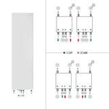 thumbnail of Vertikal Heizkörper Design Plan Wand Mittlenaschluss T22 1800 x 600 (HxB)-2092W