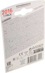 thumbnail of Energizer Batterie Lithium, Knopfzelle, CR2016, 3V Electronics, Retail Blister (1-Pack)