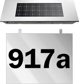 thumbnail of MONZANA® LED Hausnummer Solar beleuchtet Edelstahl Dämmerungssensor Beleuchtung Hausnummernleuchte Solarhausnummer