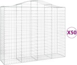 thumbnail of vidaXL Gabionen mit Hochbogen 50Stk. 200x50x160/180cm Verzinktes Eisen