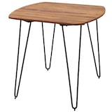 thumbnail of Esszimmertisch 80x80x76 cm Sheesham Massivholz, Esstisch mit Metallbeinen, Massiver Echtholz Tisch Quadratisch, Designer Holztisch Massiv, Moderner