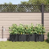 thumbnail of vidaXL Gartenpflanzer Schwarz 160 x 40 x 37.5 cm Stahl