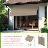 thumbnail of Wasabi - Toldos Exterior Terraza Cityline Beige 3x1,2m - Toldo Portátil sin Taladrar - Anti UV - Regulable - Resistente para Jardín, Balcón