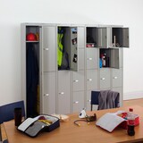 thumbnail of Bisley Garderobenschrank Office mit Schloss aus Stahlblech, 1 Fach mit Hutboden & Kleiderstange - Kleiderspind abschließbar, Spind Tiefe: 30,5 cm -