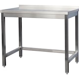 thumbnail of Gastro Arbeitstisch o. Grundboden mit Aufkantung Edelstahl (BxT) 1300 x 800 mm