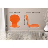 thumbnail of 4er Set Besucherstuhl ATHENS - Holz Orange 43x45x86 cm | Besucherstühle Konferenzstuhl Wartezimmerstuhl Bürostühle Bürostuhl Konferenzraum Wartezimmer