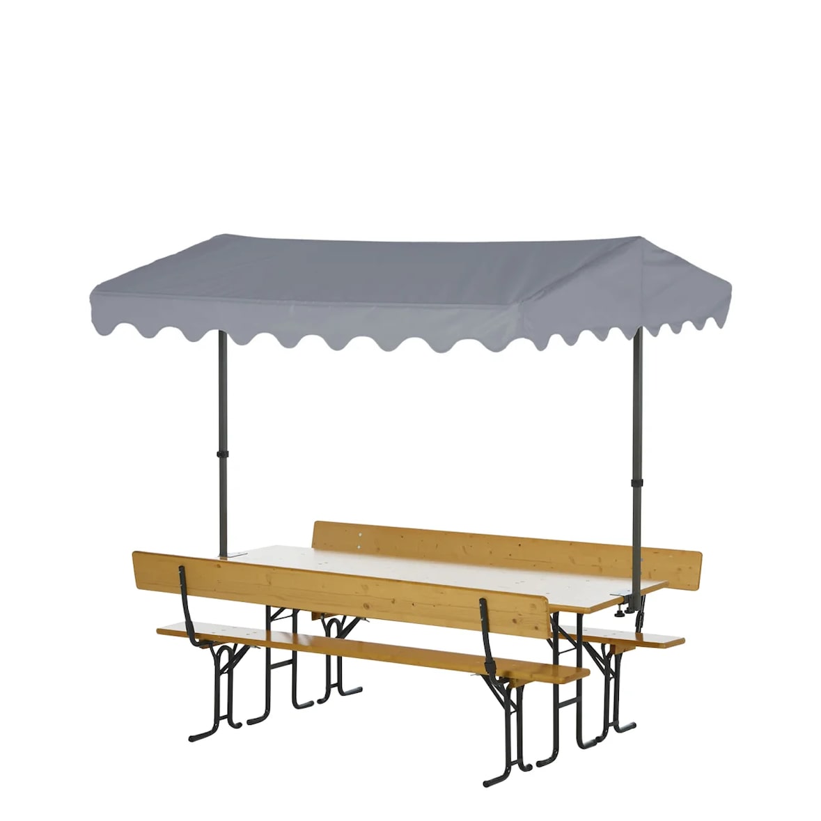 Dach faltbar für Biertisch universal Grau
