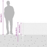 thumbnail of vidaXL Kettinglinkomheining met paal 10 x 0,6 m (B x H)