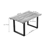 thumbnail of SAM® Esstisch Baumkante Mango natur 140 (220) x 90 cm Ansteckplatten schwarz NOAR