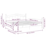 thumbnail of vidaXL Bett Weiß Metall 180x200 cm