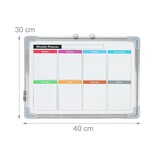 thumbnail of Relaxdays Whiteboard, mit Zubehör, abwischbar, beidseitig magnetisch, Tafel mit Eckenschutz, Magnetwand 30 x 40 cm, weiß