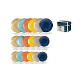 thumbnail of Vajilla 18 PZAS Stoneware Surtida Caribe Colors