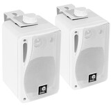 thumbnail of Paire de mini enceintes E-Audio B416 80W Blanches 3 voies avec support - Idéal pour une utilisation domestique ou commerciale
