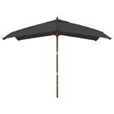thumbnail of vidaXL Parasol met houten paal 300x300x273 cm antracietkleurig