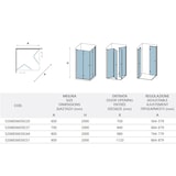thumbnail of Box Doccia H190 Doppia Anta a Libro Trasparente Profili Neri 6mm Anticalcare - 58x68