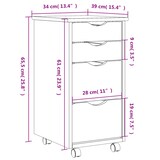 thumbnail of vidaXL Rollschrank mit Schubladen MOSS Honigbraun Massivholz Kiefer