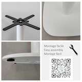 thumbnail of Restootab - Tafel 70x70cm - model Round witte voet witte randen houtlook