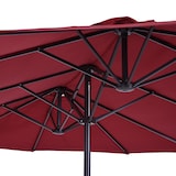 thumbnail of Outsunny Guarda-Sol Duplo com Manivela Manual e Proteção UV 4,6x2,4m Vinho