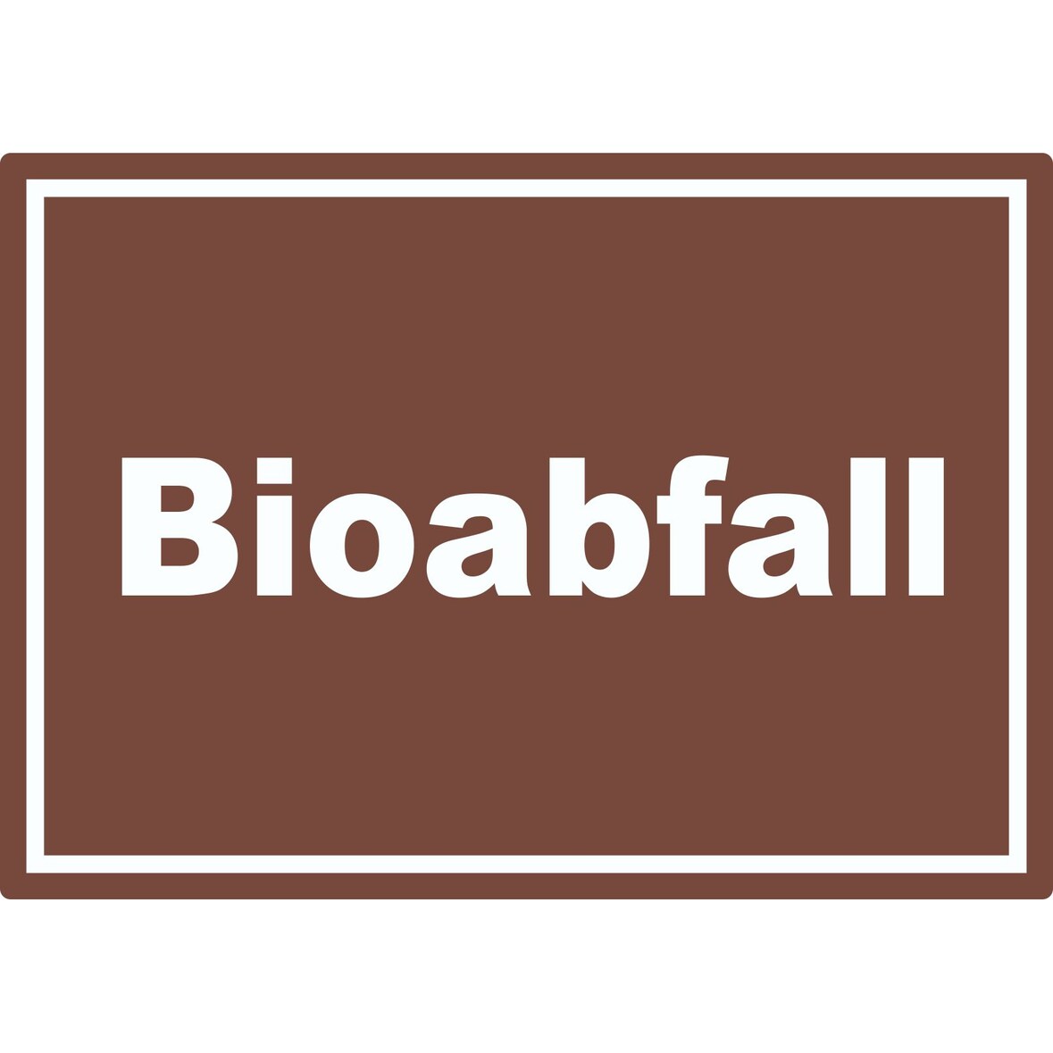 Bioabfall Mülltrennung Aufkleber mit Text A5 (148x210mm)