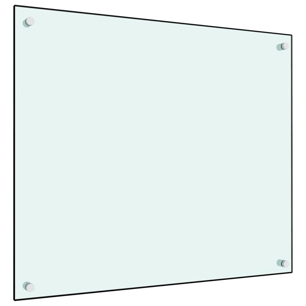 vidaXL Küchenrückwand Weiß 70x60 cm Hartglas